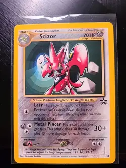 Pokemon Card - Scizor #33 WoTC Black Star Promo - Image 1