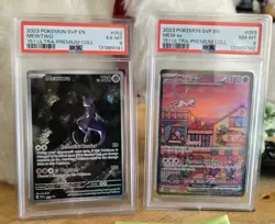 Mew ex 053 Sv:Scarlet & Violet Promo Card PSA Holo & Bonus Mewtwo Promo PSA 6 - Image 1
