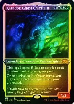 Magic The Gathering MTG KARADOR, GHOST CHIEFTAIN FOIL ETCHED Double Masters NM - Image 1