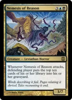 Nemesis of Reason - Foil Magic mtg Moderate Play, English Alara Reborn x1 - Image 1