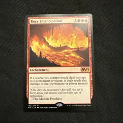 MTG Fiery Emancipation Mythic Rare #143 - M21 - NM - Image 1