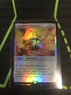 MTG Magic The Gathering Strength Bobblehead Foil PIP Artifact Fallout - Image 1