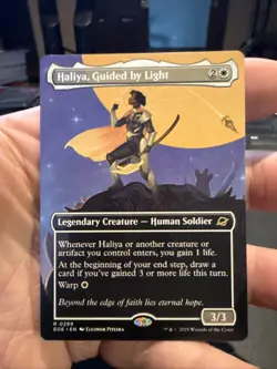 MTG Haliya, Guided by Light (Borderless (289) | NM | Edge of Eternities {EOE} - Image 1