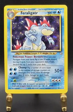 Pokemon TCG ~ Feraligatr ~ Neo Genesis ~ Rare Holo Card 4/111 ~ (See Pictures) - Image 1