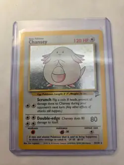 Pokemon TCG Chansey 3/130 Holo Original WOTC Base Set 2 1999-2000 LP - Image 1