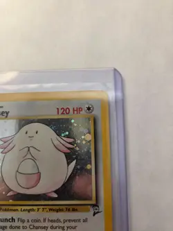 Pokemon TCG Chansey 3/130 Holo Original WOTC Base Set 2 1999-2000 LP - Image 3