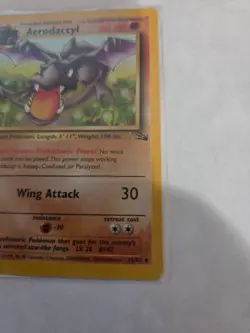 Pokemon TCG Aerodactyl Fossil Card 16/62 Unlimited Rare, LP - Image 5