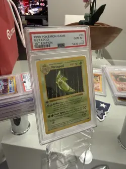 PSA 10 Pokemon METAPOD 54/102 - 1ST EDITION SHADOWLESS BASE SET - Image 1