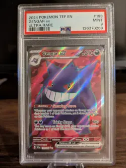 Pokemon TCG Gengar EX Temporal Forces Ultra Rare PSA 9 - Image 1