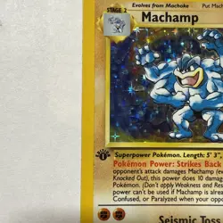 1999 Pokemon 1st Edition Base Set Machamp Holo Rare 8/102 - Image 4