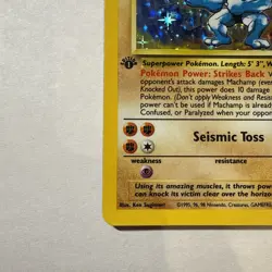 1999 Pokemon 1st Edition Base Set Machamp Holo Rare 8/102 - Image 5