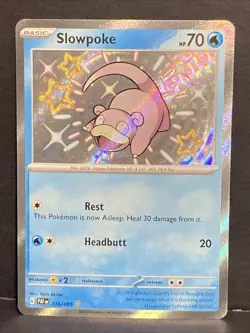 Slowpoke Pokemon SV: Paldean Fates Holo Rare 116/091 Scaret Violet TCG - Image 1