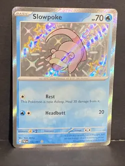 Slowpoke Pokemon SV: Paldean Fates Holo Rare 116/091 Scaret Violet TCG - Image 2