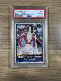 Boa Hancock 2024 One Piece PRB01 - Jolly Roger Foil - #013 - PSA 10 - Image 1