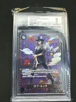 One Piece CCG Awakening Of The New Era Rob Luck SP Parallel Op03 BGS 9 Mint JPN - Image 1