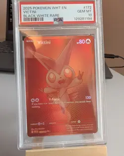 PSA 10 Victini 172/086 (Red Victini) White Flare Pokemon Card English BWR - Image 3
