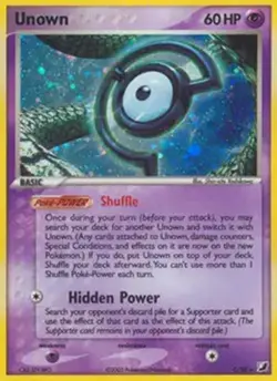 Unown C - C/28 - Pokemon Ex Unseen Forces Holo Card LP - Image 1