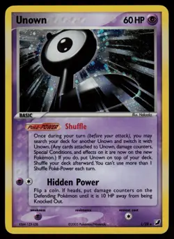 Unown L - L/28 - Pokemon Card Ex Unseen Forces Holo Rare - NM - Image 1