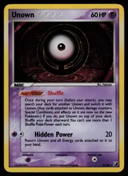 Unown O - O/28 - Pokemon Card Ex Unseen Forces Holo Rare - LP - Image 1