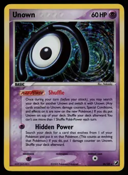 Unown M - M/28 - Pokemon Card Ex Unseen Forces Holo Rare - NM - Image 1