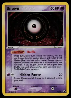 Unown O - O/28 - Ex Unseen Forces Holo Rare Pokemon Card -- LP - Image 1