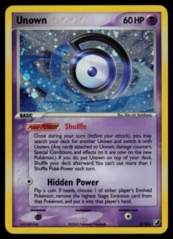 Unown D - D/28 - Pokemon Card Ex Unseen Forces Holo Rare - LP - Image 1