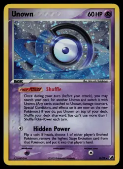 Unown D - D/28 - Pokemon Card Ex Unseen Forces Holo Rare - LP - Image 3