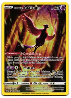 Galarian Articuno SWSH282 - SWSH Black Star Promo Pokemon TCG - M/LP Card - Image 1