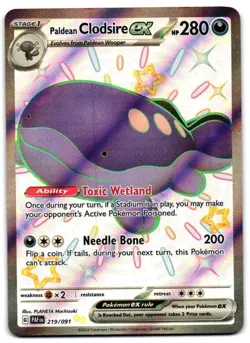 Paldean Clodsire ex 219/091 - Paldean Fates Pokemon TCG - M/LP Card - Image 1