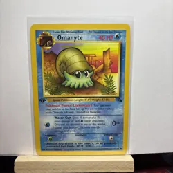 Pokemon TCG Omanyte First Edition 1999 Wizards Of The Coast Fossil Card #52/62 - Image 4