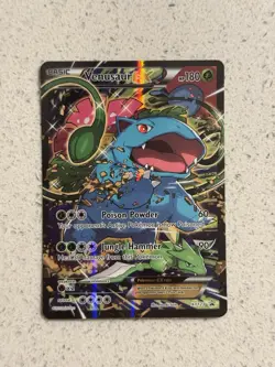Venusaur EX XY123 Full Art Red & Blue Collect. Black Star Promo Pokemon Card LP - Image 1