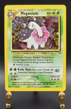 Pokemon TCG ~ Neo Genesis ~ Meganium ~ Rare Halo Card #10/111 ~ (See Pictures) - Image 1