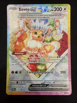 Pokemon Eevee EX 174 Prismatic Evolutions SPC Promo Card NM - Image 2
