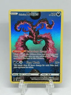 Galarian Moltres SWSH284 Holo Black Star Crown Zenith Promo Pokemon Card NM - Image 1