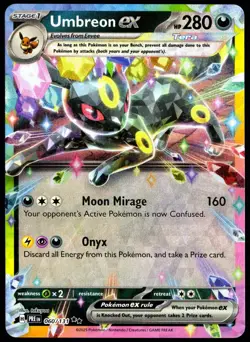 Pokemon TCG Umbreon ex 060/131 2025 Prismatic Evolutions Double Rare Card - LP - Image 1