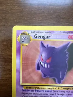 Pokemon Gengar TCG Fossil Card 20/62 Regular Rare (LP) - Image 2