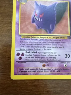 Pokemon Gengar TCG Fossil Card 20/62 Regular Rare (LP) - Image 5