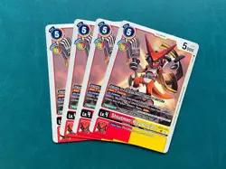 Shoutmon (King Version) BT21-016 Playset World Convergence Digimon Card Game x4 - Image 1