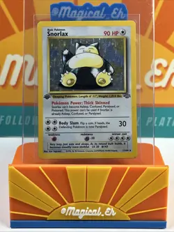 First Edition Snorlax #11 Holo Rare Pokemon TCG Jungle 1st Ed MP - Image 1