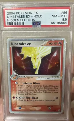 Ninetales EX 96/101 PSA 8.5 2004 Pokemon EX Hidden Legends POP 5 - Image 1