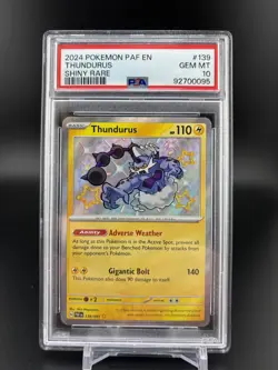 PSA 10 Thundurus Paldean Fates Shiny Rare #139/091 - Image 1