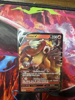 Pokemon Entei v Holo Ultra Rare TCG Card Brilliant Stars 022/172 NM Condition - Image 1