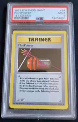 Pokemon PSA 9 1st Edition Shadowless Pluspower 84/102 Base Set - Image 1