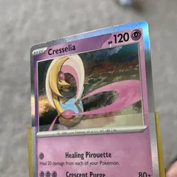 Pokemon Cresselia #21/64 Shrouded Fable Holo Rare Print ErrorU - Image 3