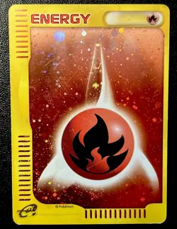 Japanese Fire Energy MP Cosmos Holo Cool Double Swirl McDonalds Pokemon Promo! - Image 1