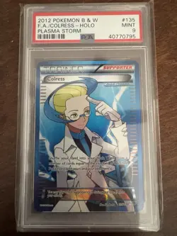 Colress (Team Plasma) (135 Full Art) 135/135 Plasma Storm Holo Pokemon PSA 9 - Image 1
