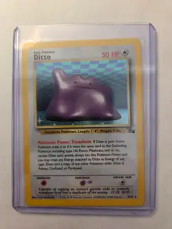 Pokemon English Fossil Ditto Holo #3/62 1999 WOTC Wizards of the Coast LP-NM - Image 1