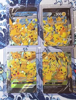 Pikachu V-Union Complete Set of 4 - Celebrations 25th Anniversary Promo Cards NM - Image 1