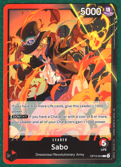 Sabo (004) - Carrying On His Will (OP13) - One Piece CCG Card - Image 1