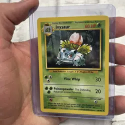Ivysaur 30/102 Base Set Unlimited Uncommon 1999 WOTC Pokemon Card NM/MT Vintage - Image 2